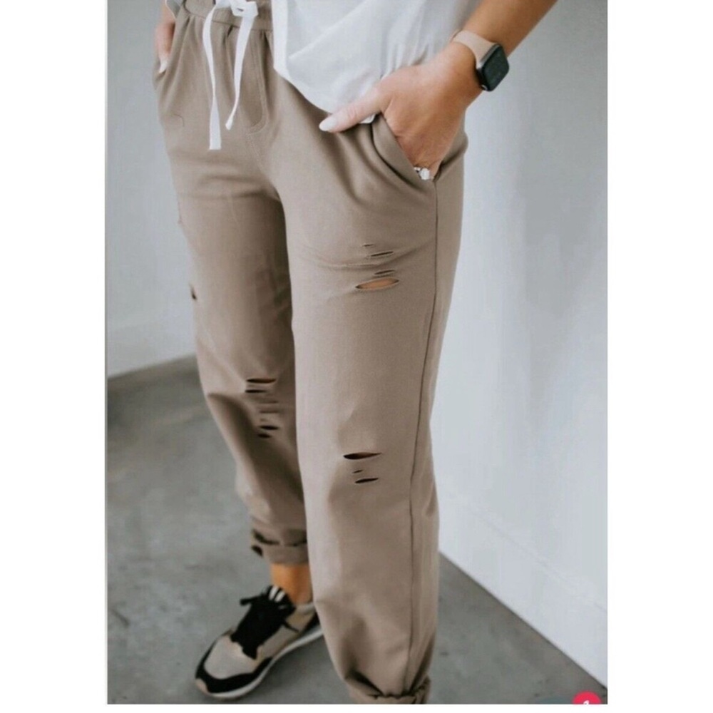 Chelsea DeBoer Distressed Joggers